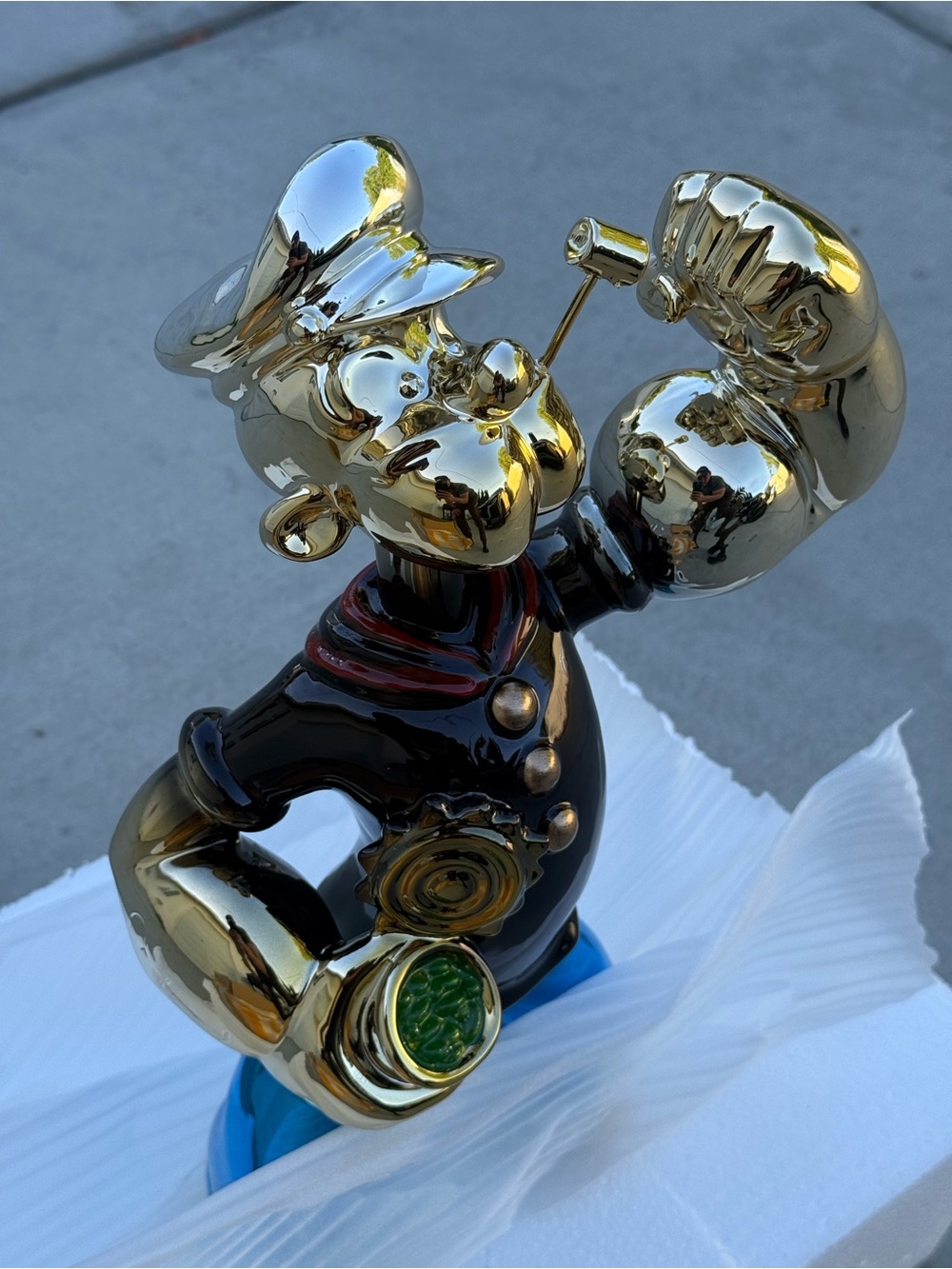 Popeye chrome figure 40cm 15.8”
